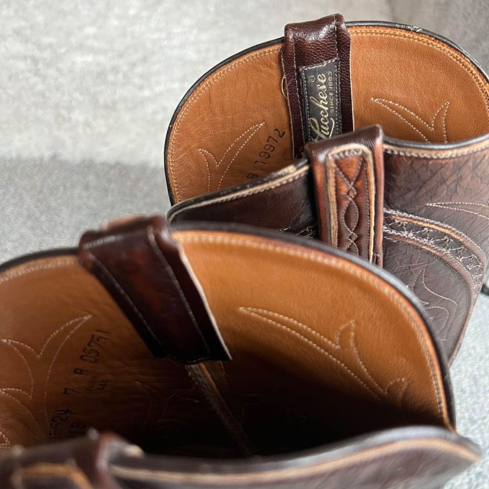 Lucchese - Vintage Women’s (Sz 7) Leather Shoes / Western Cowboy Cowgirl Boots - Picture 6 of 8